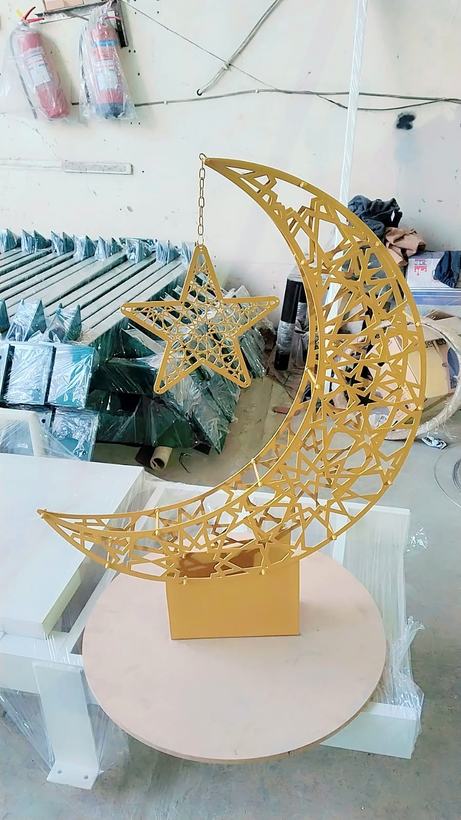 Gold powder coated metalwork — Iqra Powder Coating, Mussafah Abu Dhabi