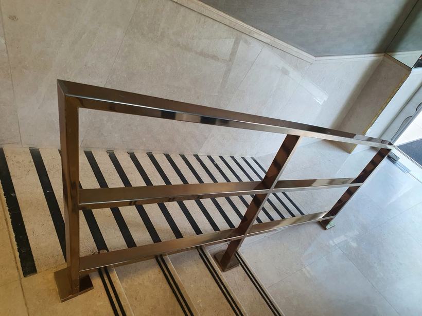 Gold powder coated metalwork — Iqra Powder Coating, Mussafah Abu Dhabi