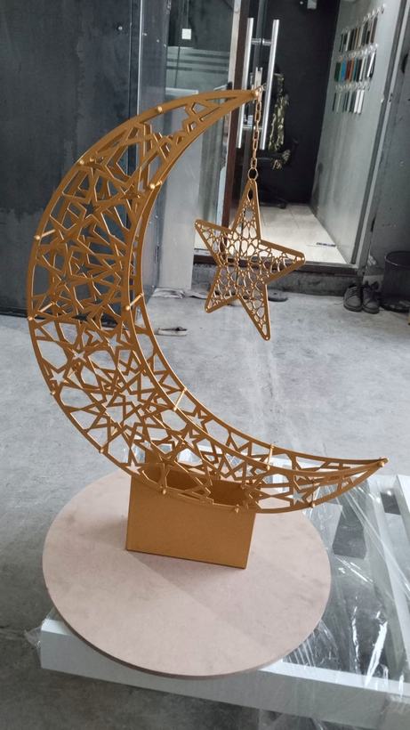 Gold powder coated metalwork — Iqra Powder Coating, Mussafah Abu Dhabi