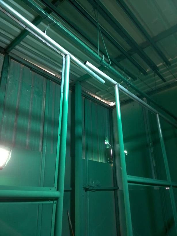 Green powder coated steel — Iqra Powder Coating, Mussafah Abu Dhabi