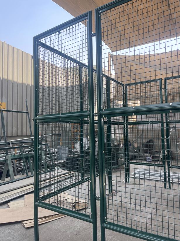 Blue powder coated metalwork — Iqra Powder Coating, Mussafah Abu Dhabi