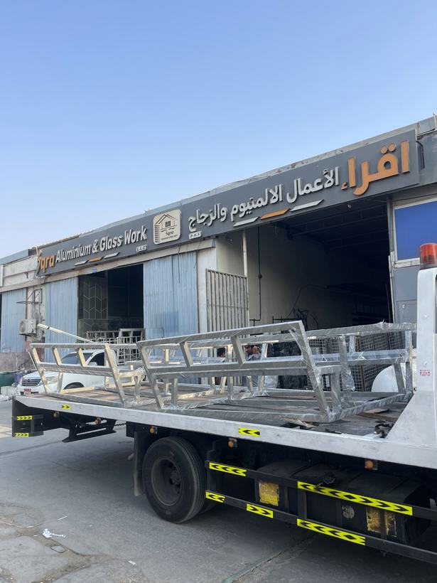 Blue powder coated metalwork — Iqra Powder Coating, Mussafah Abu Dhabi