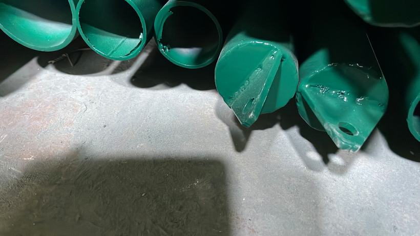 Blue powder coated metalwork — Iqra Powder Coating, Mussafah Abu Dhabi