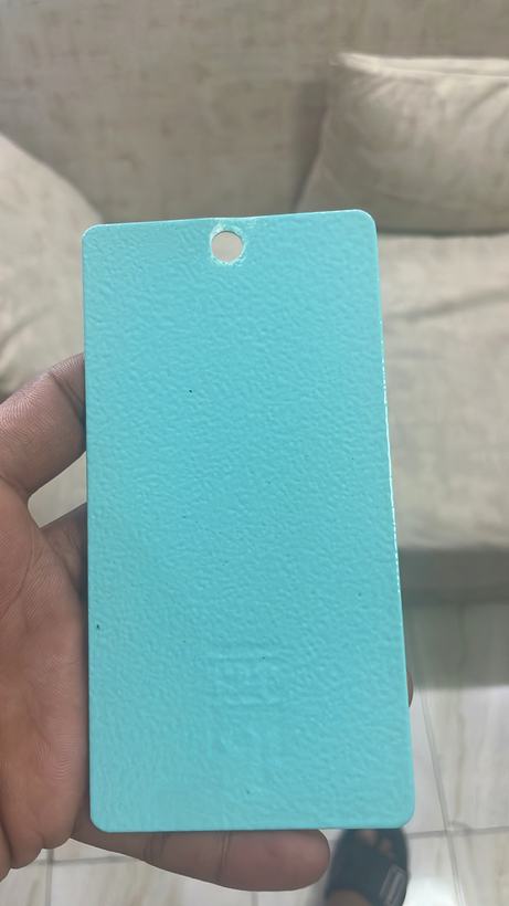Blue powder coated metalwork — Iqra Powder Coating, Mussafah Abu Dhabi