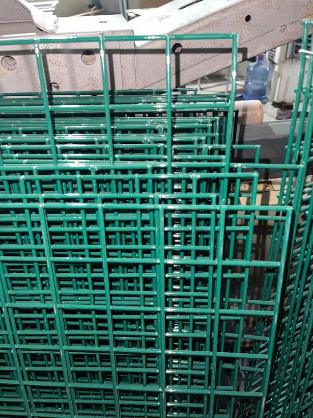 Blue powder coated metalwork — Iqra Powder Coating, Mussafah Abu Dhabi