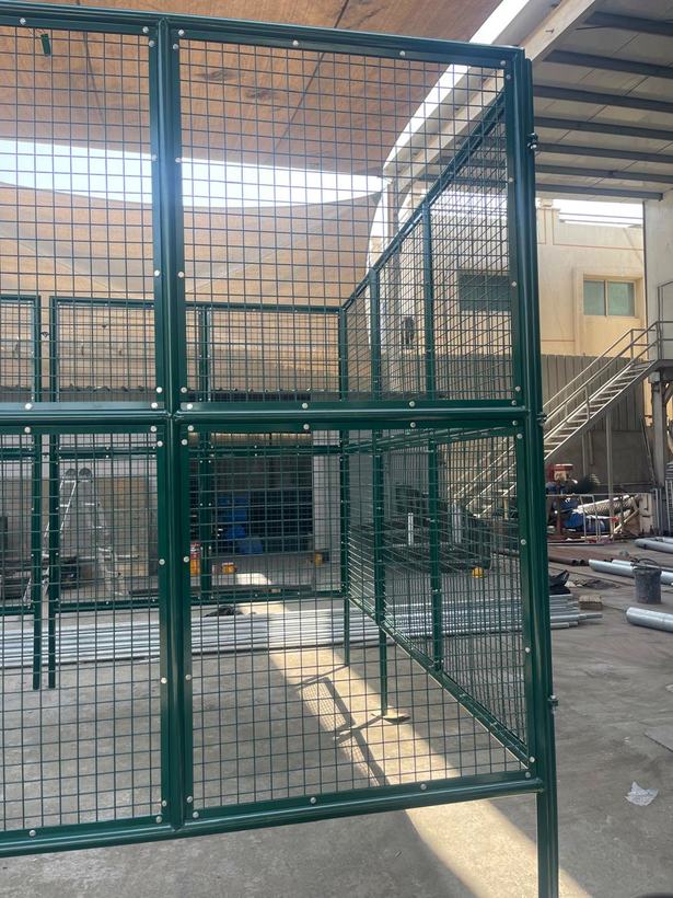 Blue powder coated metalwork — Iqra Powder Coating, Mussafah Abu Dhabi