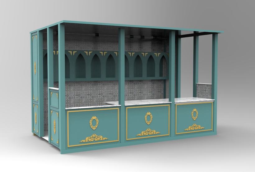 Blue powder coated metalwork — Iqra Powder Coating, Mussafah Abu Dhabi