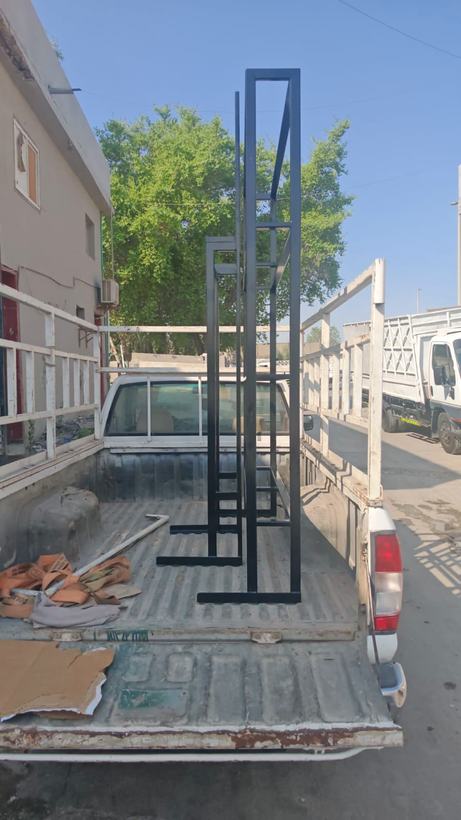 Blue powder coated metalwork — Iqra Powder Coating, Mussafah Abu Dhabi