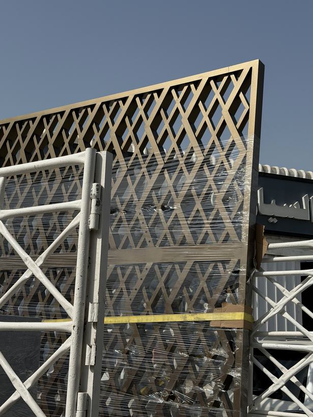 Black powder coated metalwork — Iqra Powder Coating, Mussafah Abu Dhabi