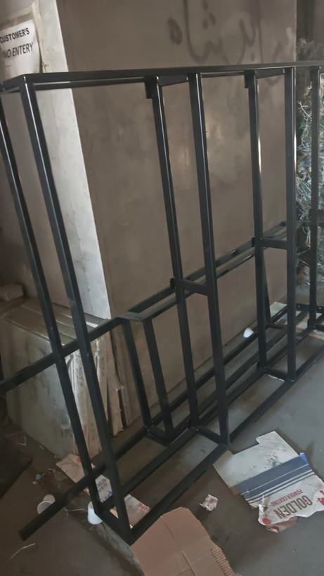 Black powder coated metalwork — Iqra Powder Coating, Mussafah Abu Dhabi
