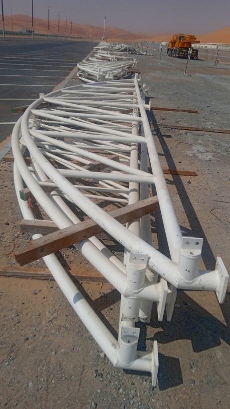 Black powder coated metalwork — Iqra Powder Coating, Mussafah Abu Dhabi