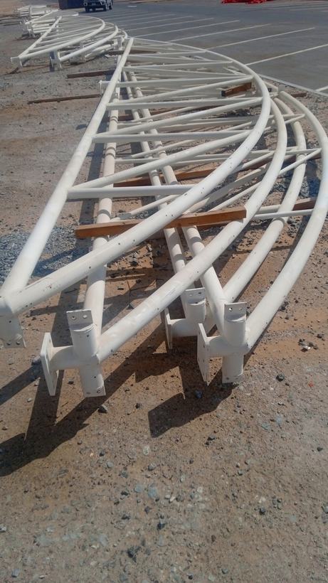Black powder coated metalwork — Iqra Powder Coating, Mussafah Abu Dhabi